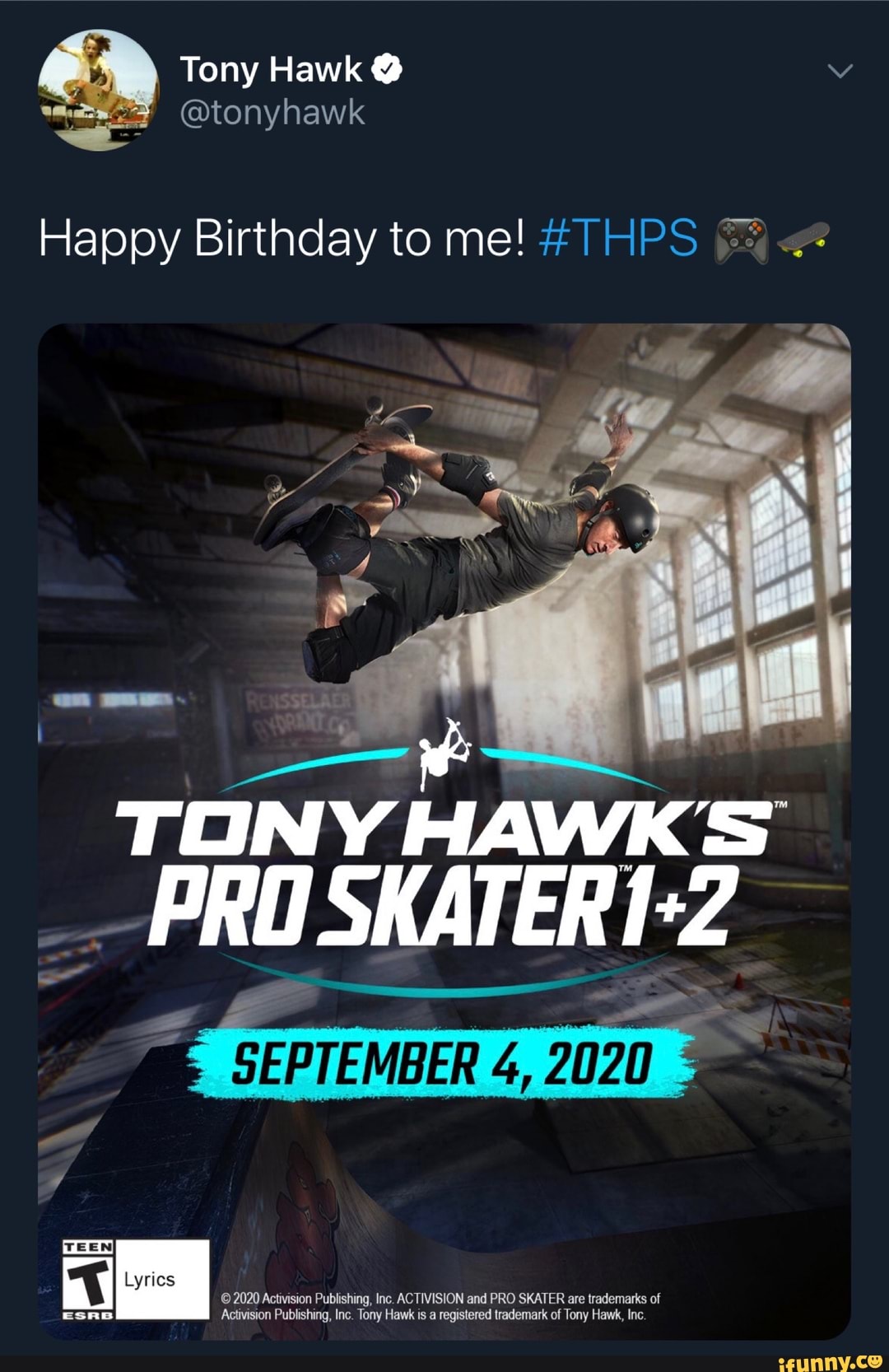 Happy Birthday to me! THPS (3. TONY HAWKS TÍ Lyrics