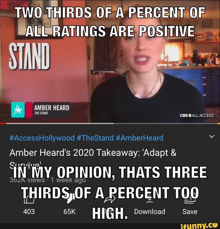 TWO THIRDS OF A PERCENT OF ALL RATINGS ARE POSITIVE STAND AMBER HEARD two-thirds-of-a-percent-of-all-ratings-are-positive-stand-amber-heard