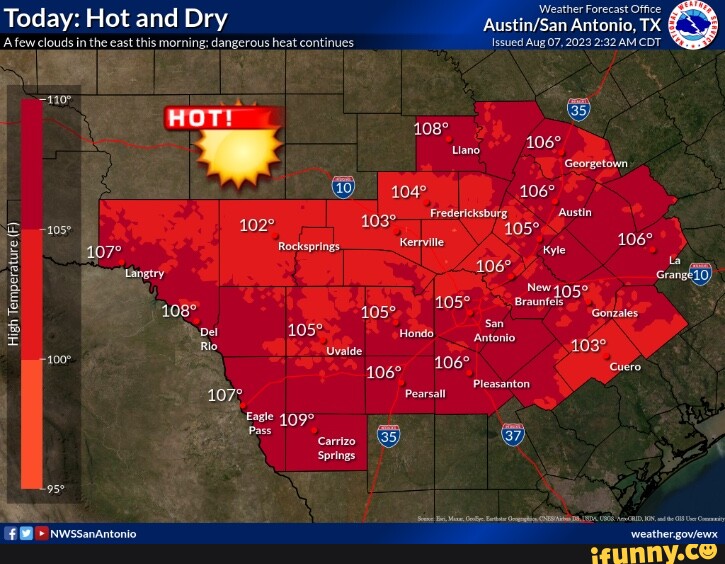 Today Hot and Dry 'A few clouds in the cast this morning dangerous