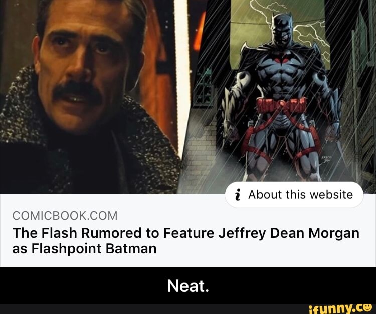 7 About this website COMICBOOK.COM The Flash Rumored to Feature Jeffrey ...