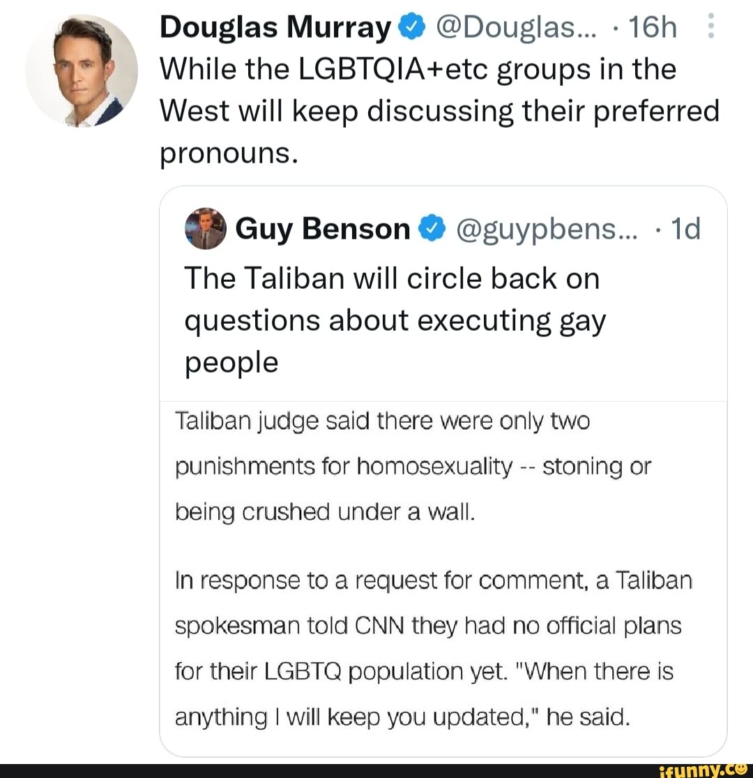 Douglas Murray Douglas While The Groups In The West Will Keep Discussing Their Preferred Pronouns Guy