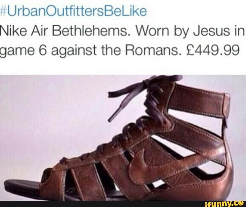 jesus nike sandals
