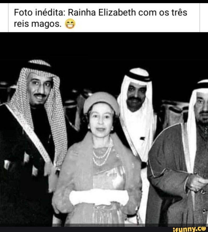 Foto inédita: Rainha El com os três reis magos.