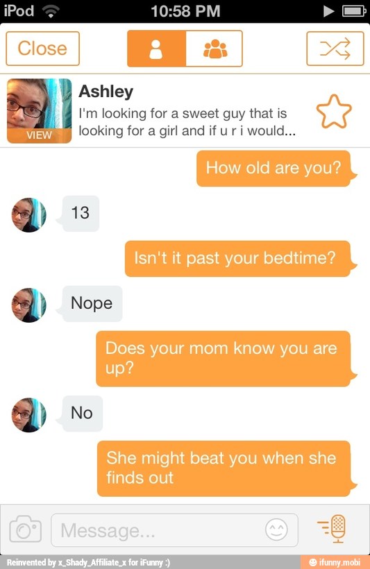 Ashley
I I'm looking for a sweet guy that is
looking for a girl and if uri would...