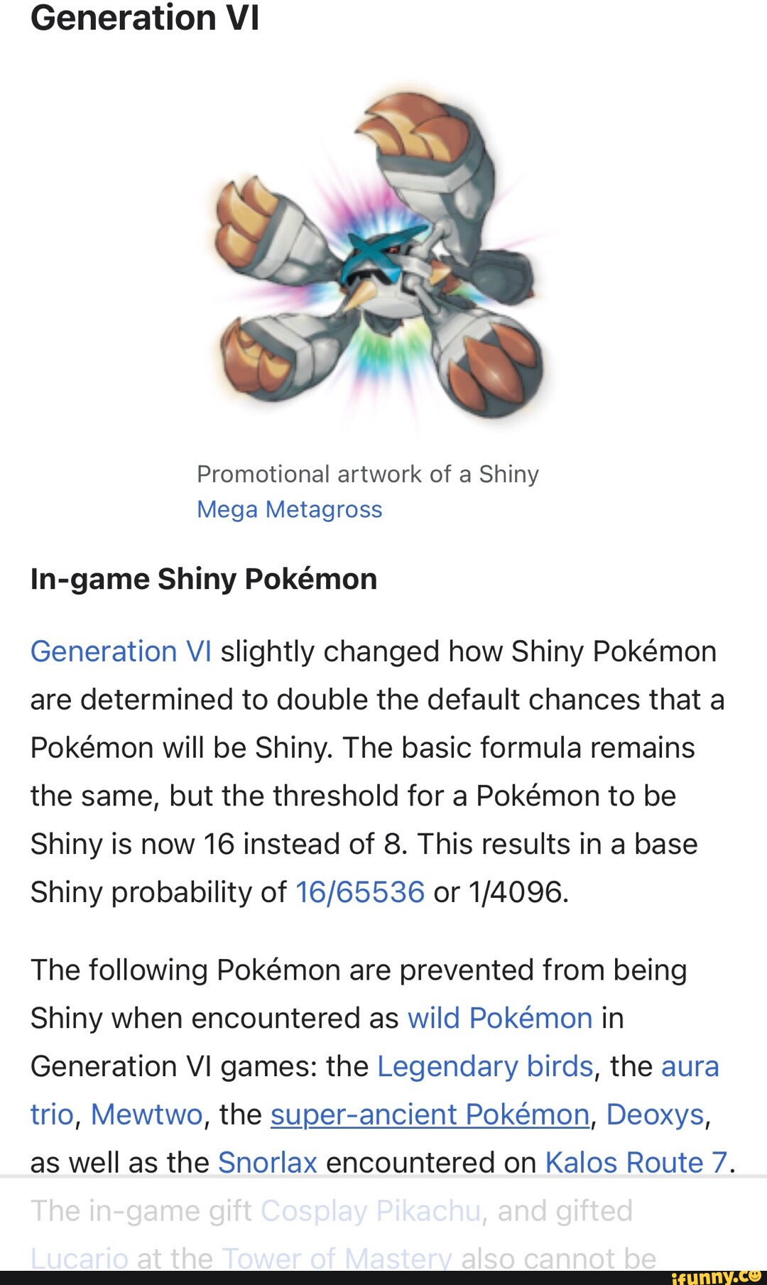 Generation VI Promotional artwork of a Shiny Mega Metagross Ingame