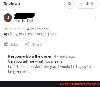 Reviews Q Sort
was never at this place
Share
Like
Response from the owner 4
Can you tell me what you mean?
don't see an order from you. I would be happy to help you out.