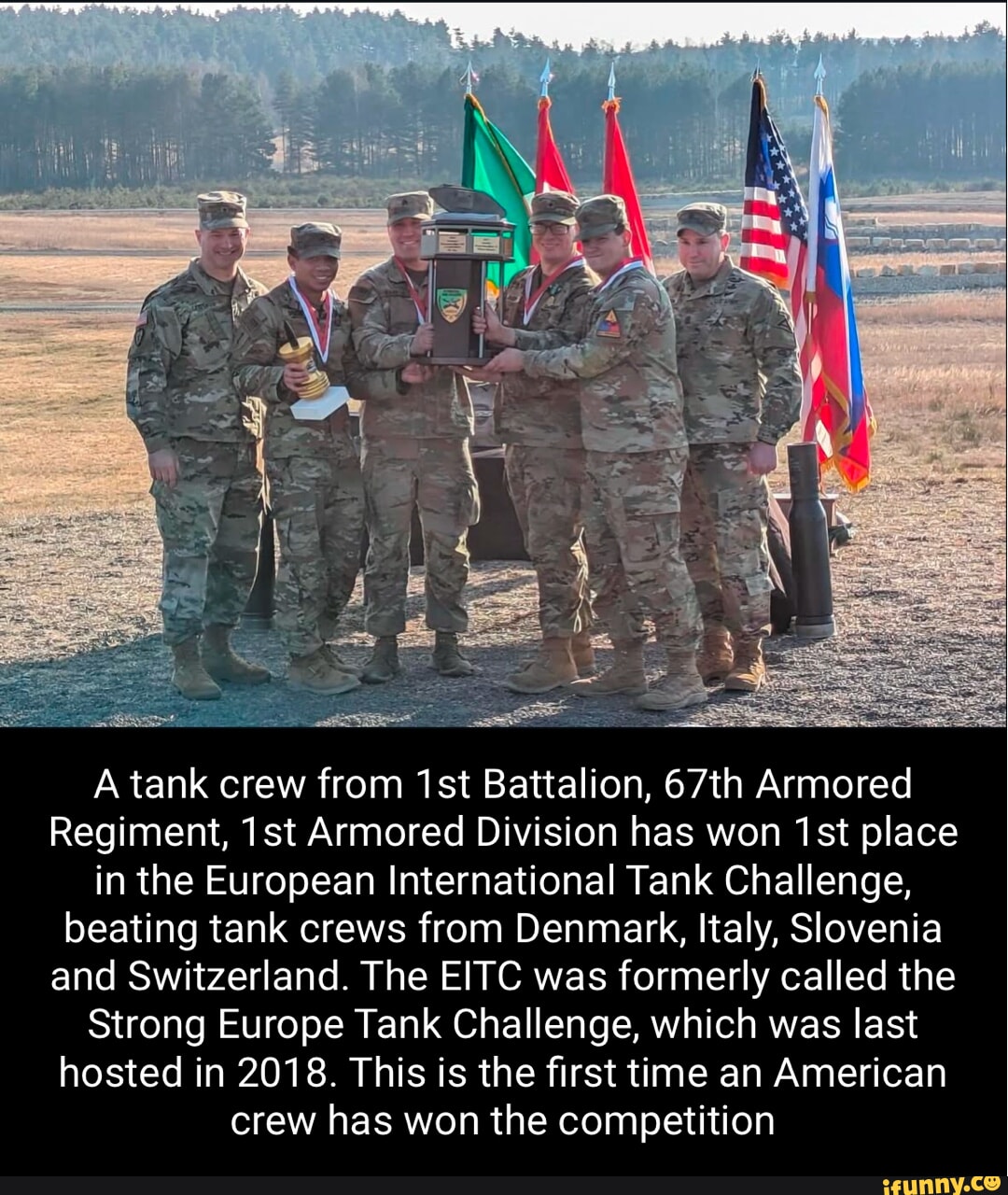 A tank crew from Battalion, 67th Armored Regiment, ist Armored Division ...
