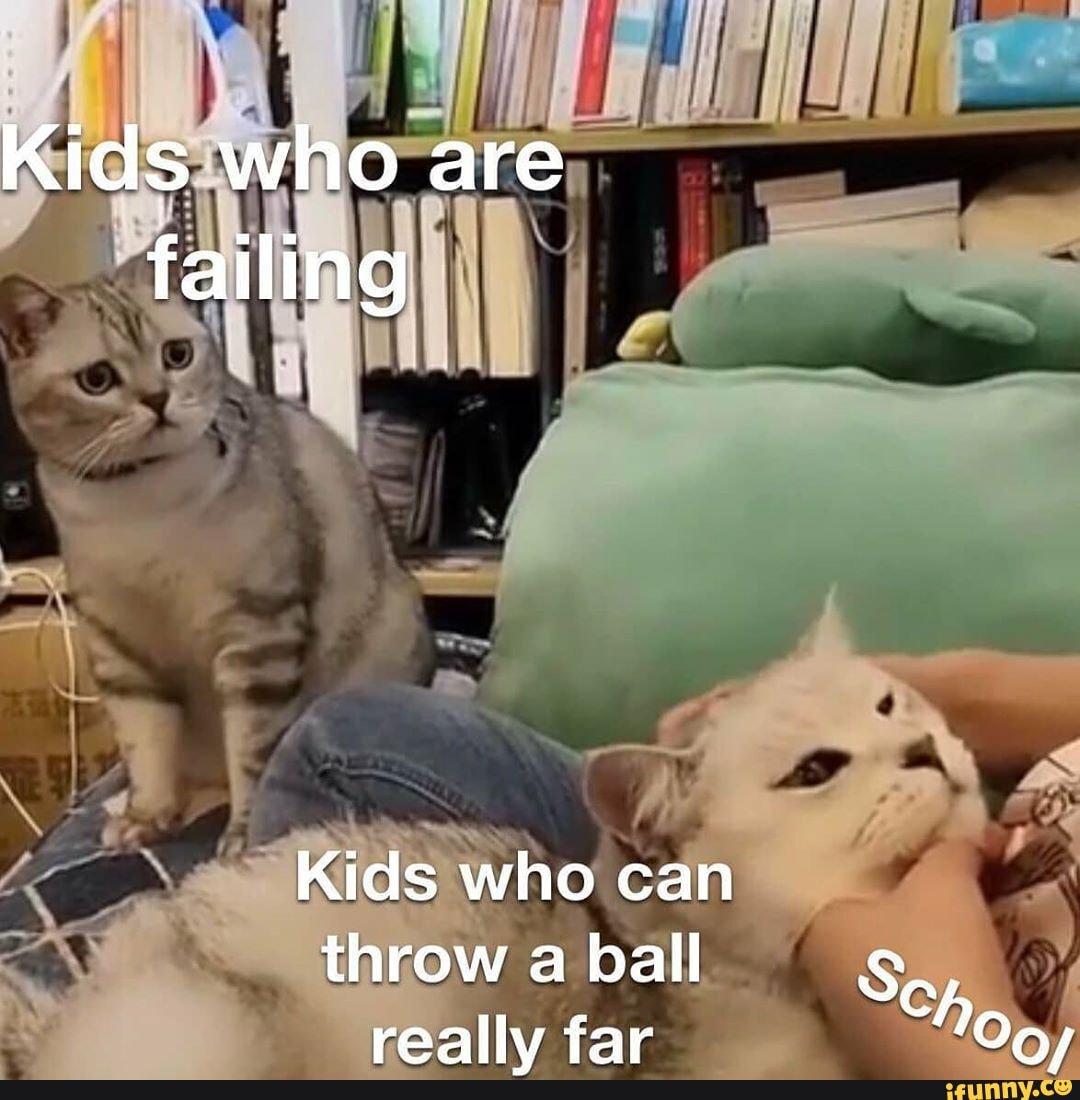 Kids who car throw a ball.__