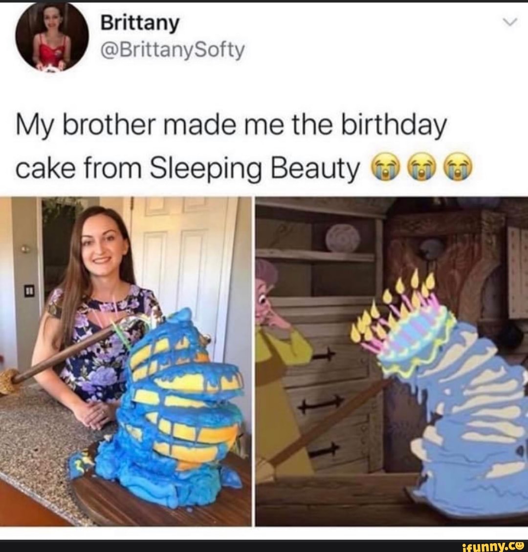 My brother made me the birthday
cake from Sleeping Beauty @