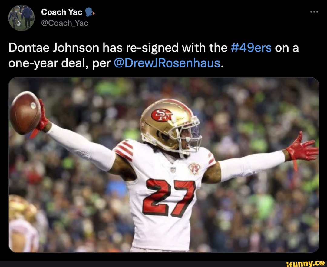 The #49ers have re-signed CB Dontae Johnson, per his IG.