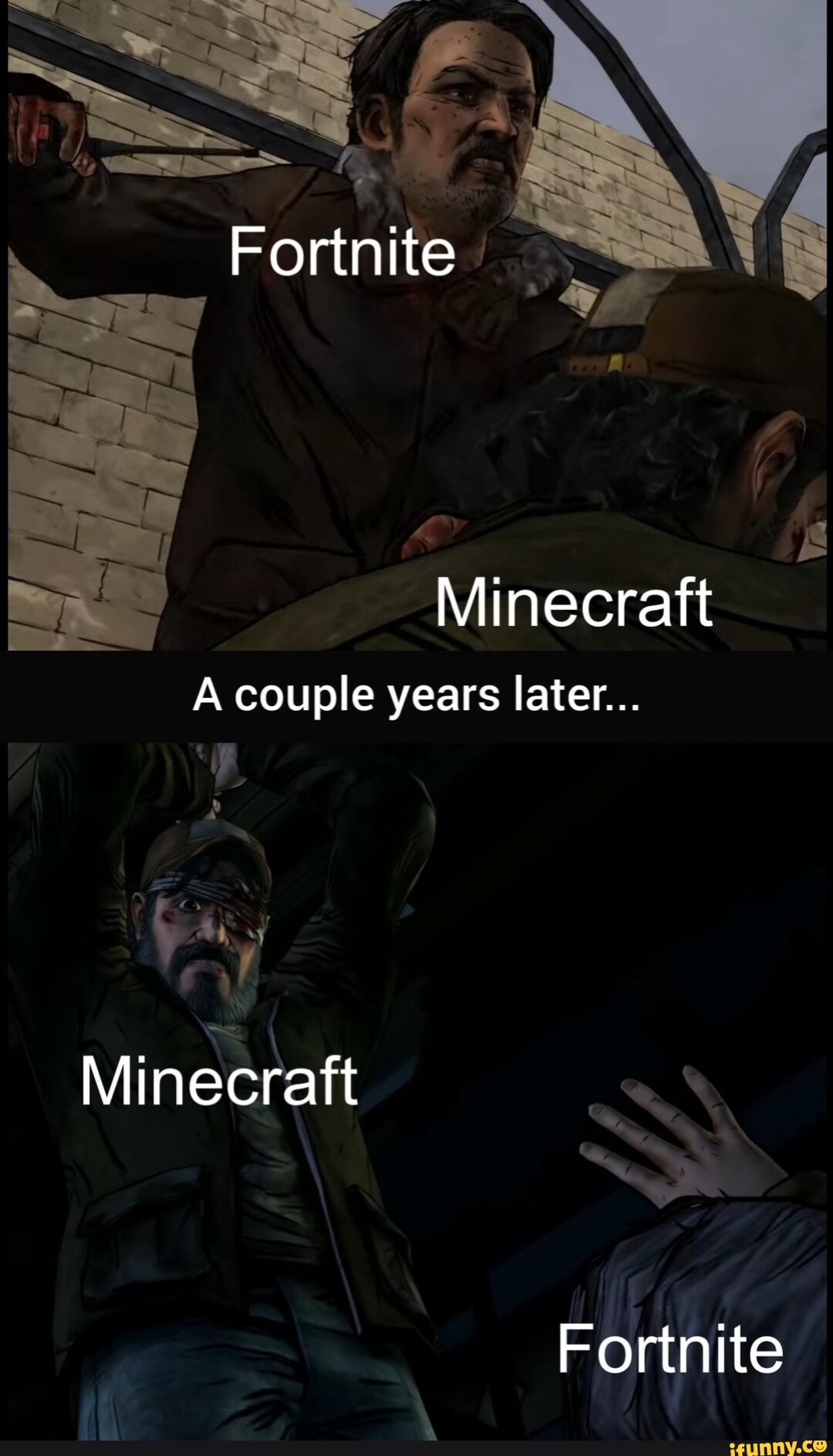 Minecraft A couple years later... Gar. Minecraft \ Ss Fortnite - iFunny