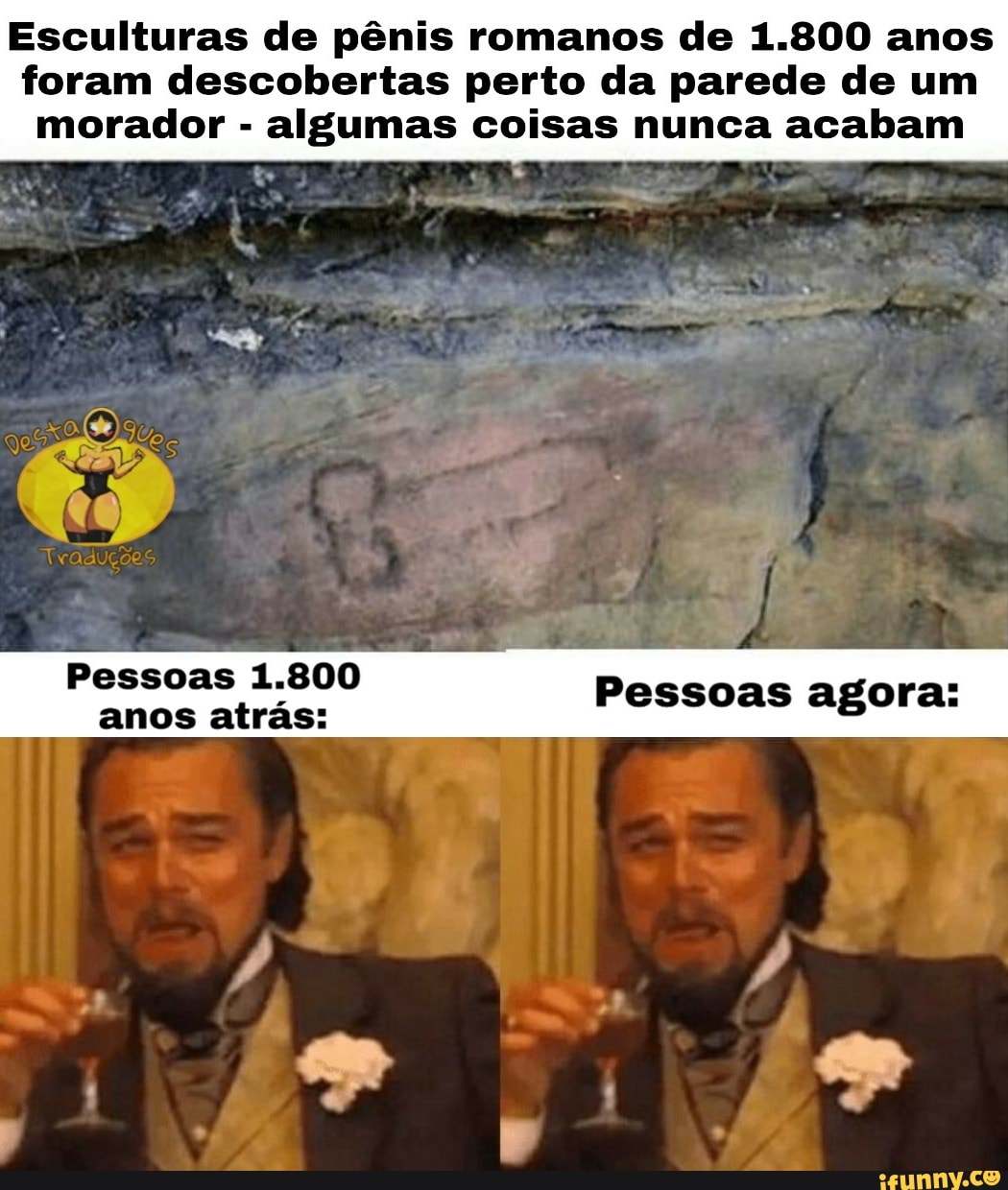 Esculturas de pênis romanos de 1.800 anos foram descobertas perto da parede de um morador - algumas coisas nunca acabam
am
Pessoas anos 1.800 Pessoas agora: anos atrás: