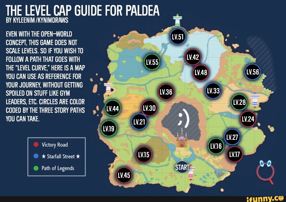 THE LEVEL CAP GUIDE FOR PALDEA BY KYLEENIM /KYNIMDRAWS EVEN WITH THE ...