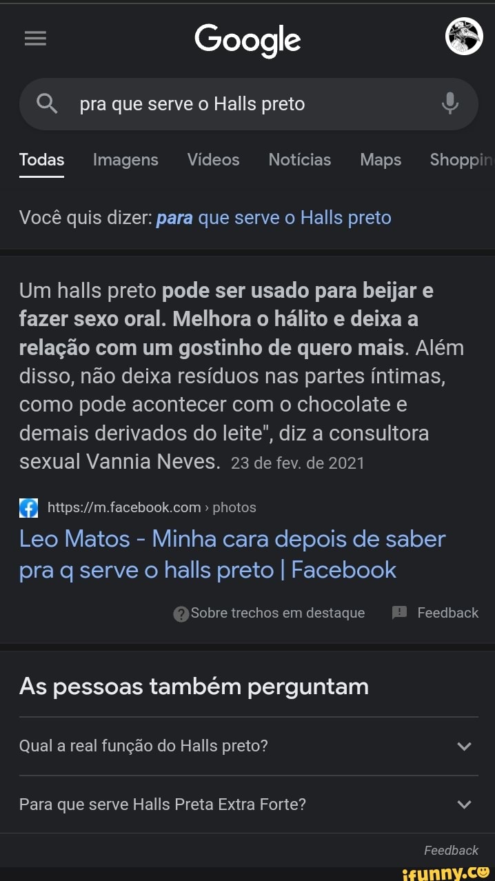 Halls preto no sexo