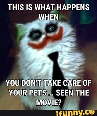THIS IS WHAT HAPPENS
WHEN
YOU DON'T TAKE CARE OF YOUR PETS... SEEN THE MOVIE?