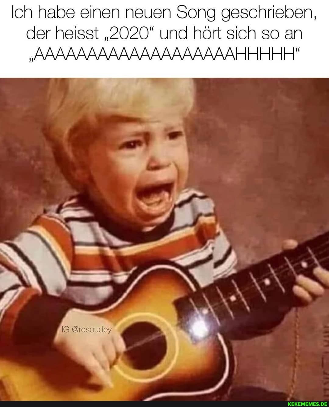 Ich habe einen neuen Song geschrieben, der heisst "2020" und hört sich so an
"AAAAAAAAAAAAAAAAAAAHHHHH"
IG @resoudey
AN \