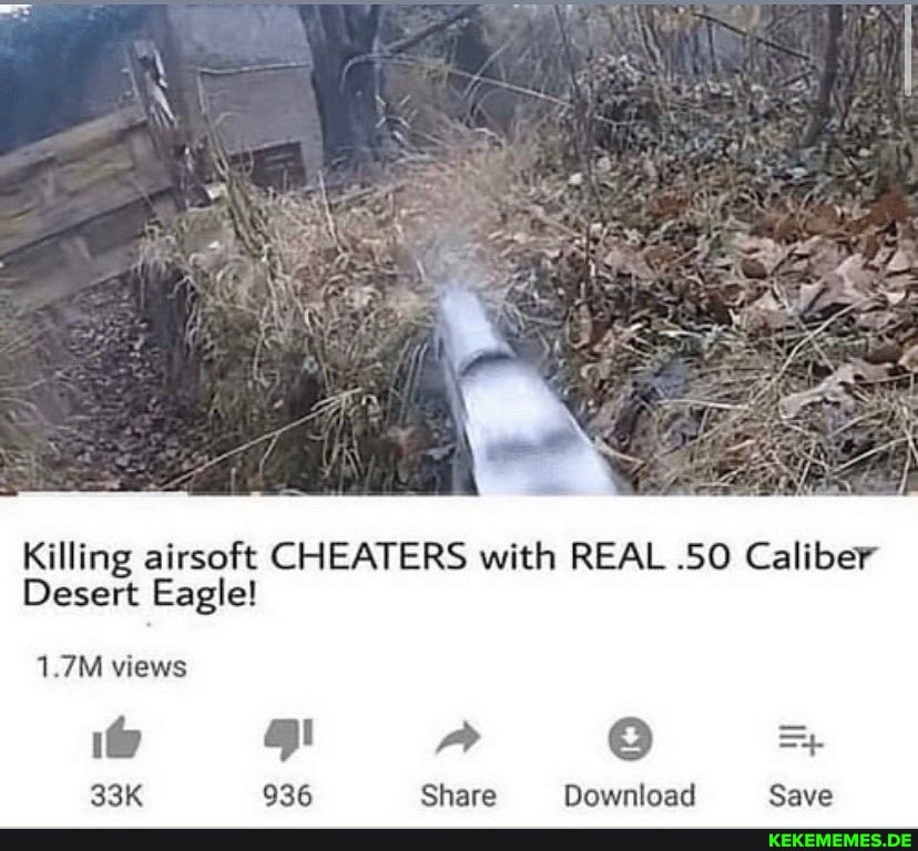 Killing airsoft CHEATERS with REAL .50 Caliber Desert Eagle! 1.7M views