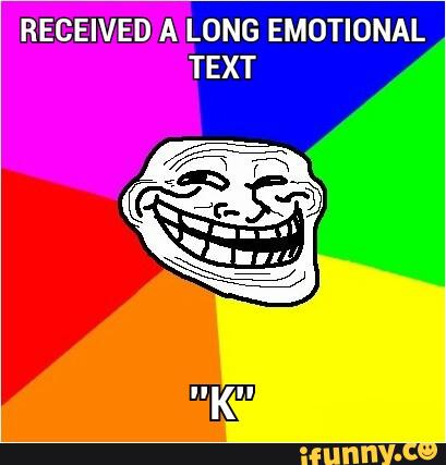 RECEIVED A LONG EMOTIONAL