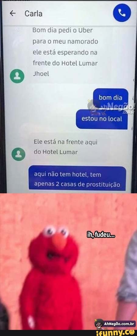 frente do Hotel Lumar Jhoel
Ele está na frente aqui
2) do Hotel Lumar
aqui não tem hotel, tem
apenas 2 casas de prostituição