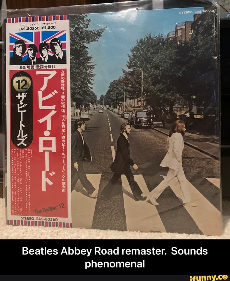 STEREO EAS-80560
Beatles Abbey Road remaster. Sounds phenomenal - Beatles Abbey Road remaster. Sounds phenomenal