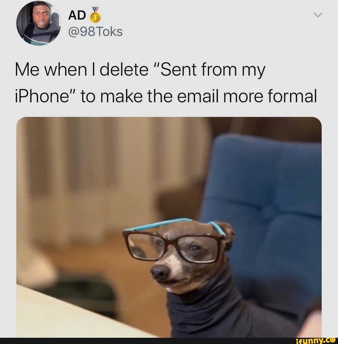 Me When I Delete Sent From My Iphone To Make The Email More Formal Ifunny