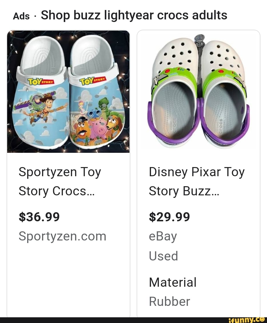 adult buzz lightyear crocs