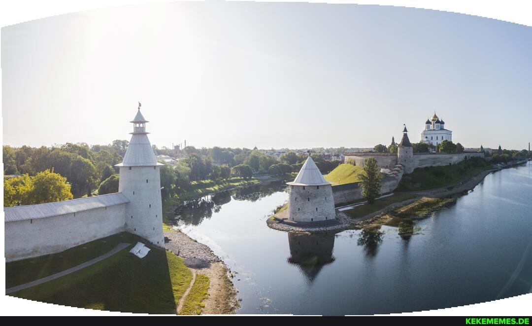panorama, pscov, kremlin