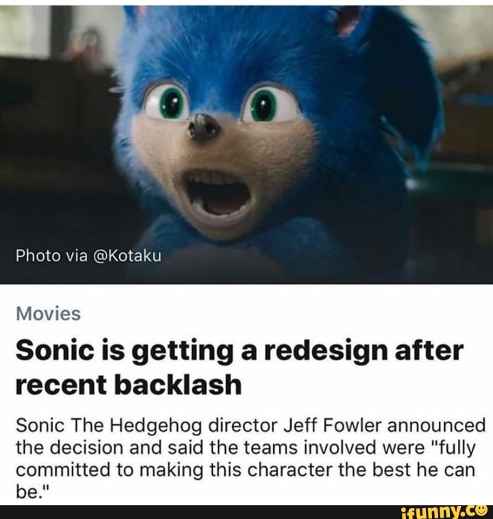 Movies Sonic is getting a redesign after recent backlash Sonic The ...