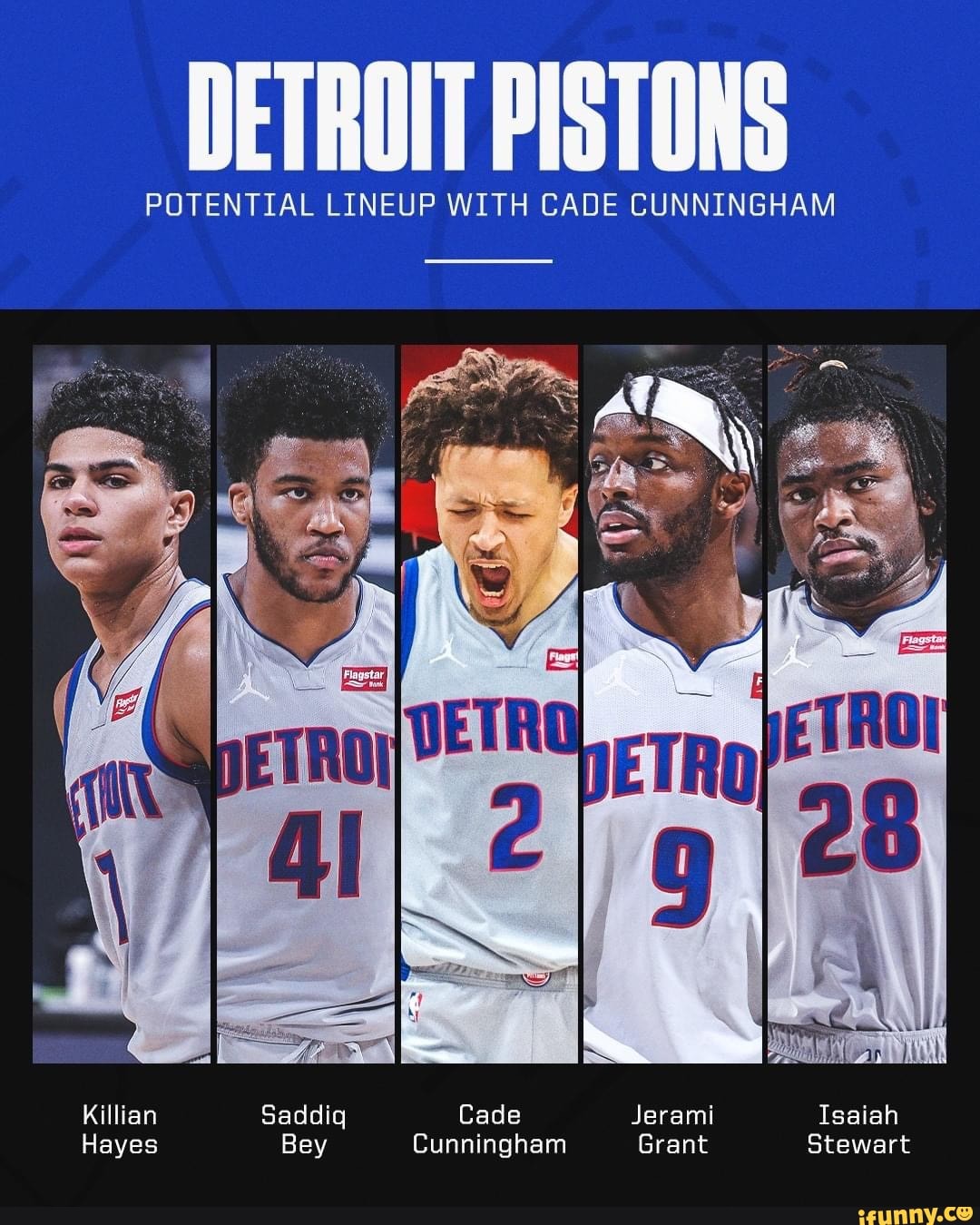 DETRONT PISTONS POTENTIAL LINEUP WITH CADE CUNNINGHAM Killian Saddiq