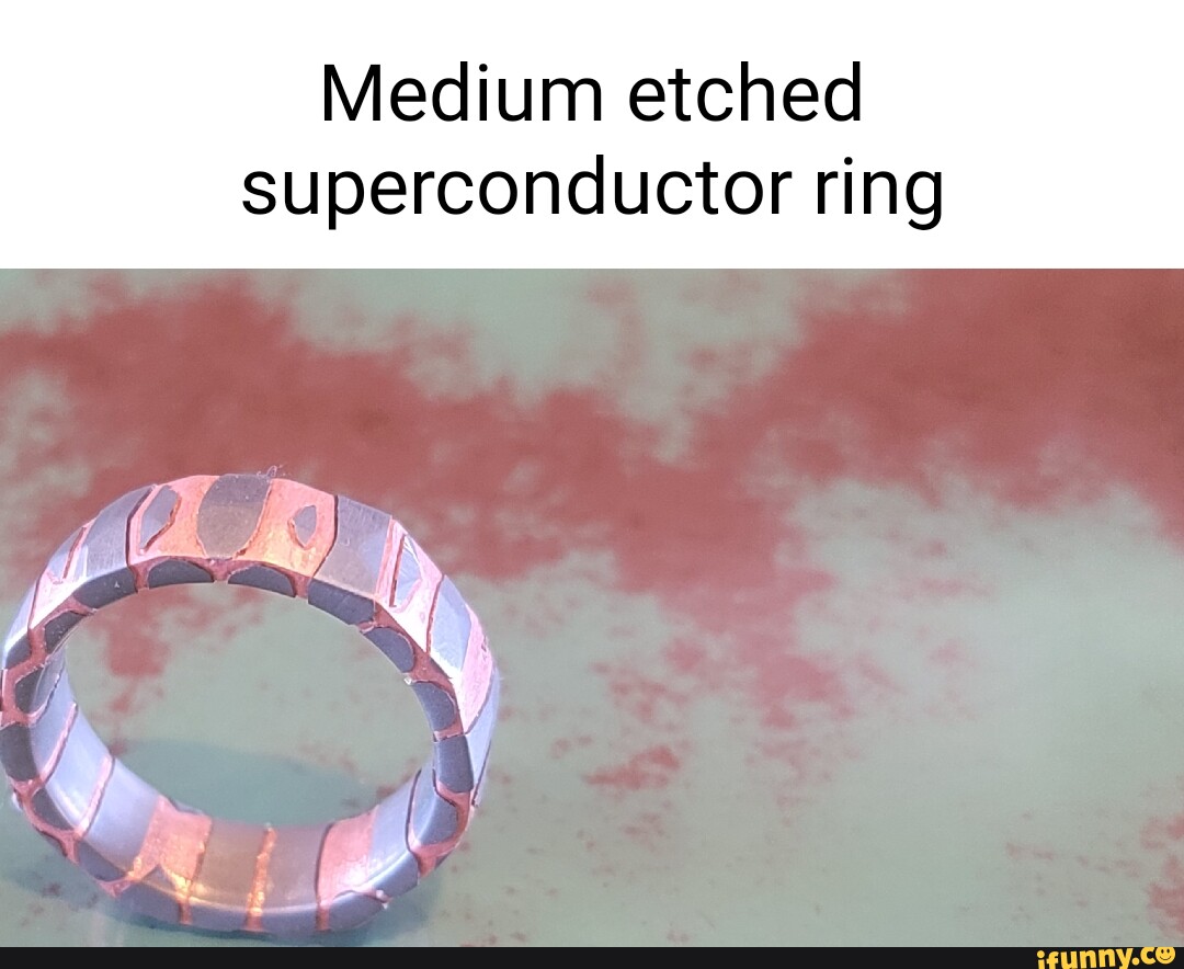 Acid etched superconductor on sale ring with obsidian facets