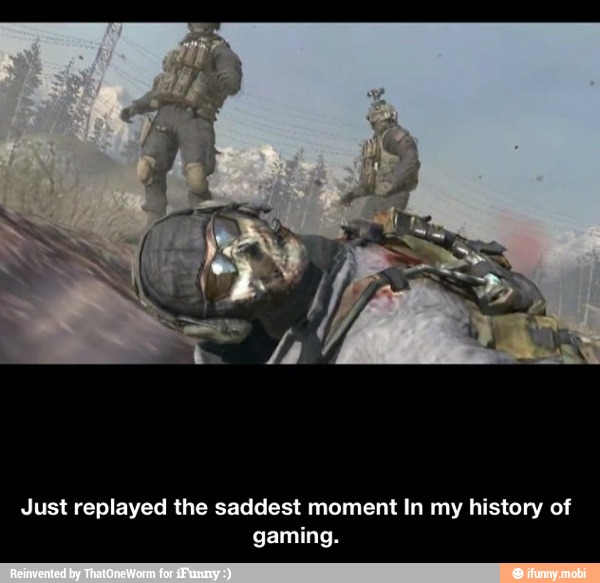 Just replayed the saddest moment In my history of
gaming.