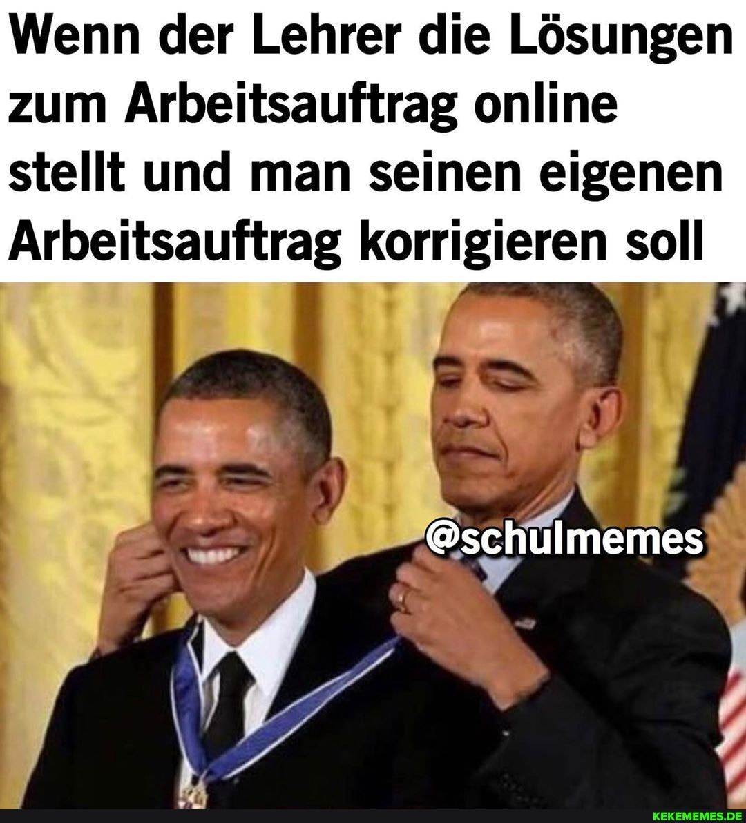 Wenn der Lehrer die Lösungen zum Arbeitsauftrag online
stellt und man seinen eigenen
Arbeitsauftrag korrigieren soll
@schulmemes