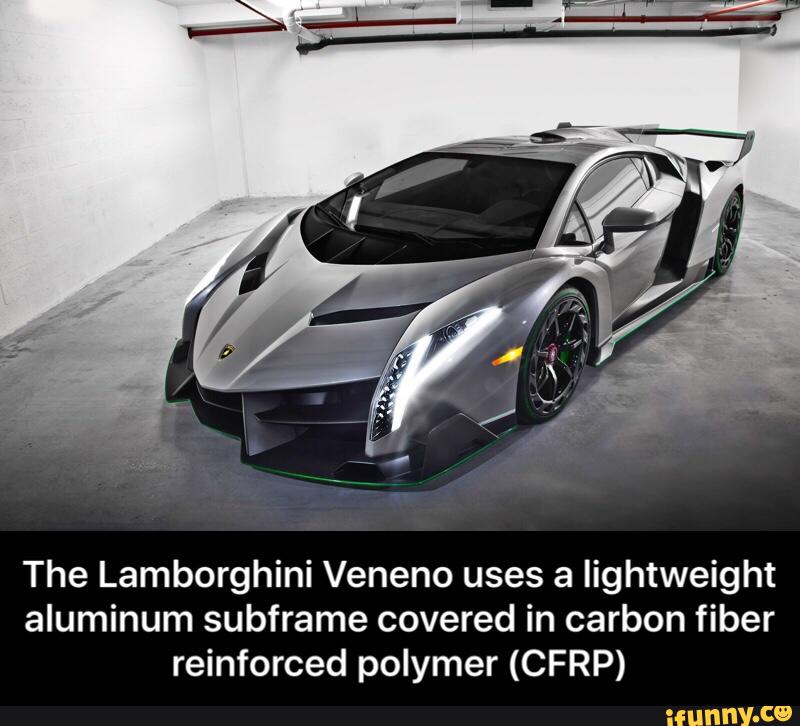 The Lamborghini Veneno uses a lightweight aluminum subframe covered in ...