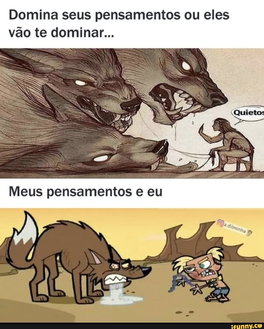 Domina seus pensamentos ou eles vão te dominar...
Meus pensamentos e eu
A AR I
AR é
RE pr