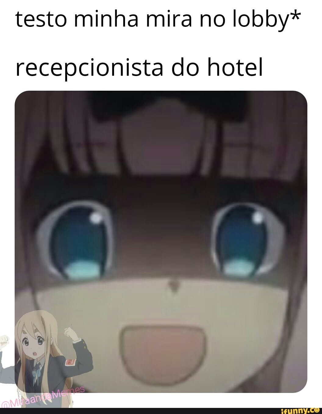 testo minha mira no lobby*
recepcionista do hotel