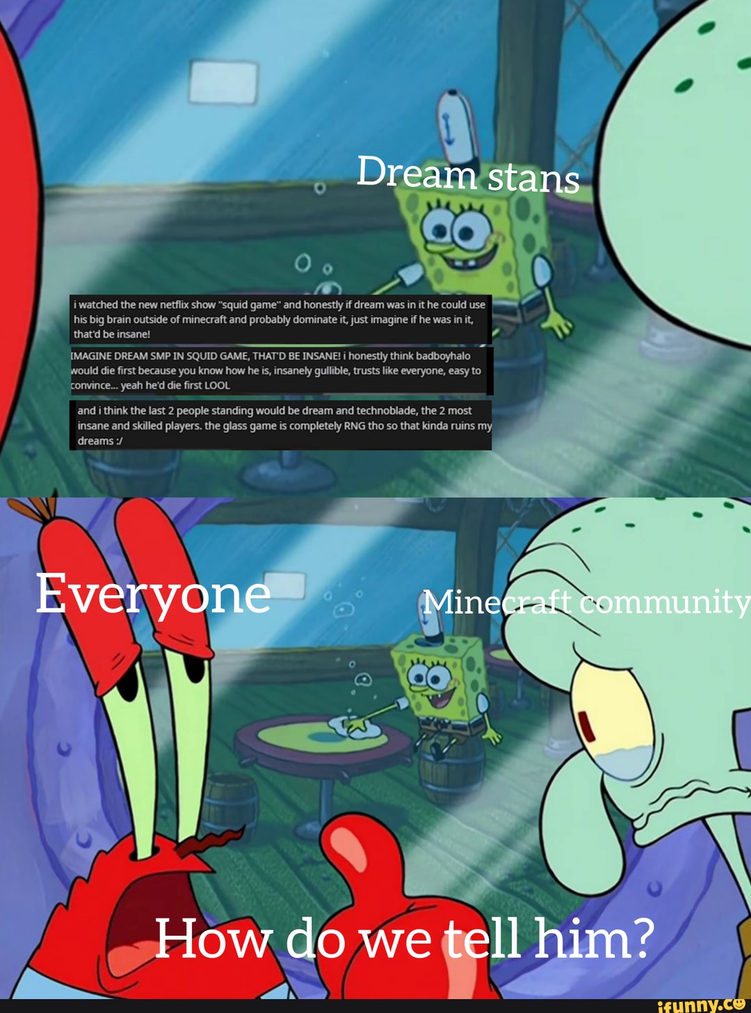 Dream stans i watched the new netflix show "squid game" and honestly if  dream was in