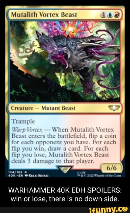 Mutalith Vortex Beast Tromple When Bens) entars the bauleficld, flip ...