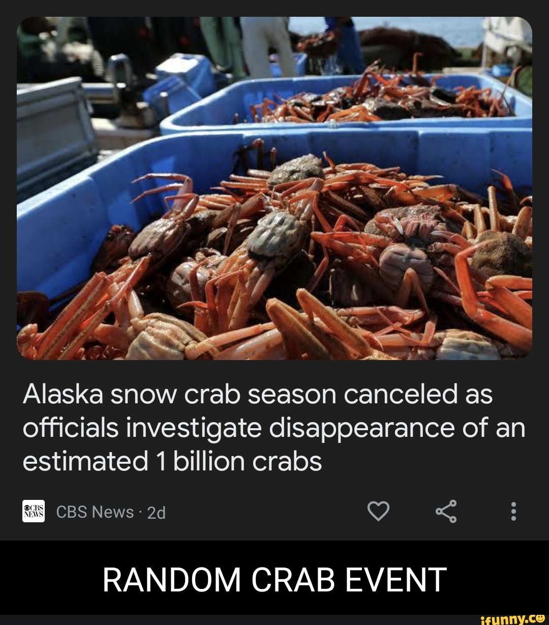 NS Alaska snow crab season canceled as Officials investigate