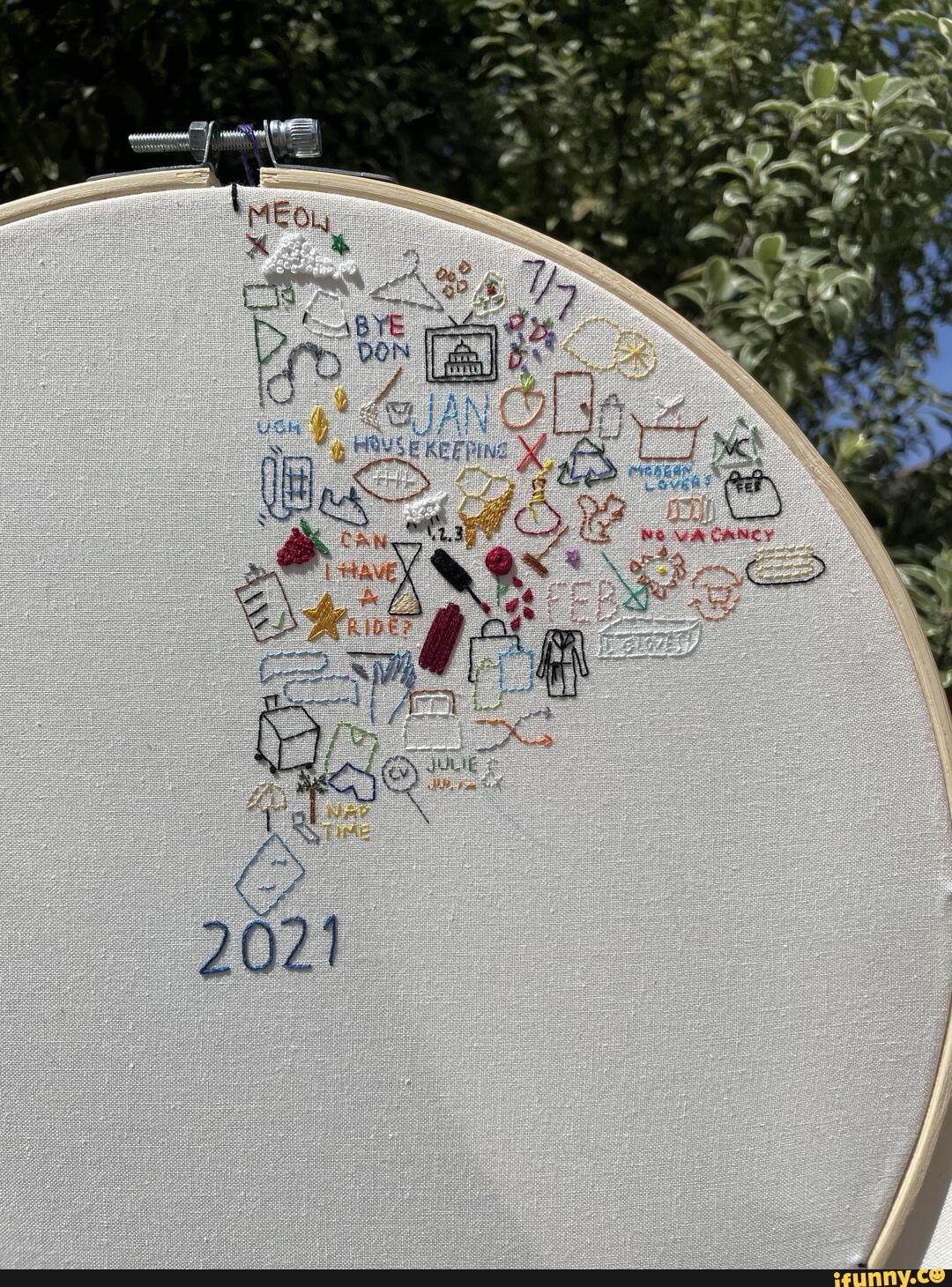 Throughout 2021, I lovingly updated my embroidery journal. All 365 days of  the year are represented on my 2021 journal. With January 1st, it's time to  break out my new 2022 journal! - iFunny Brazil