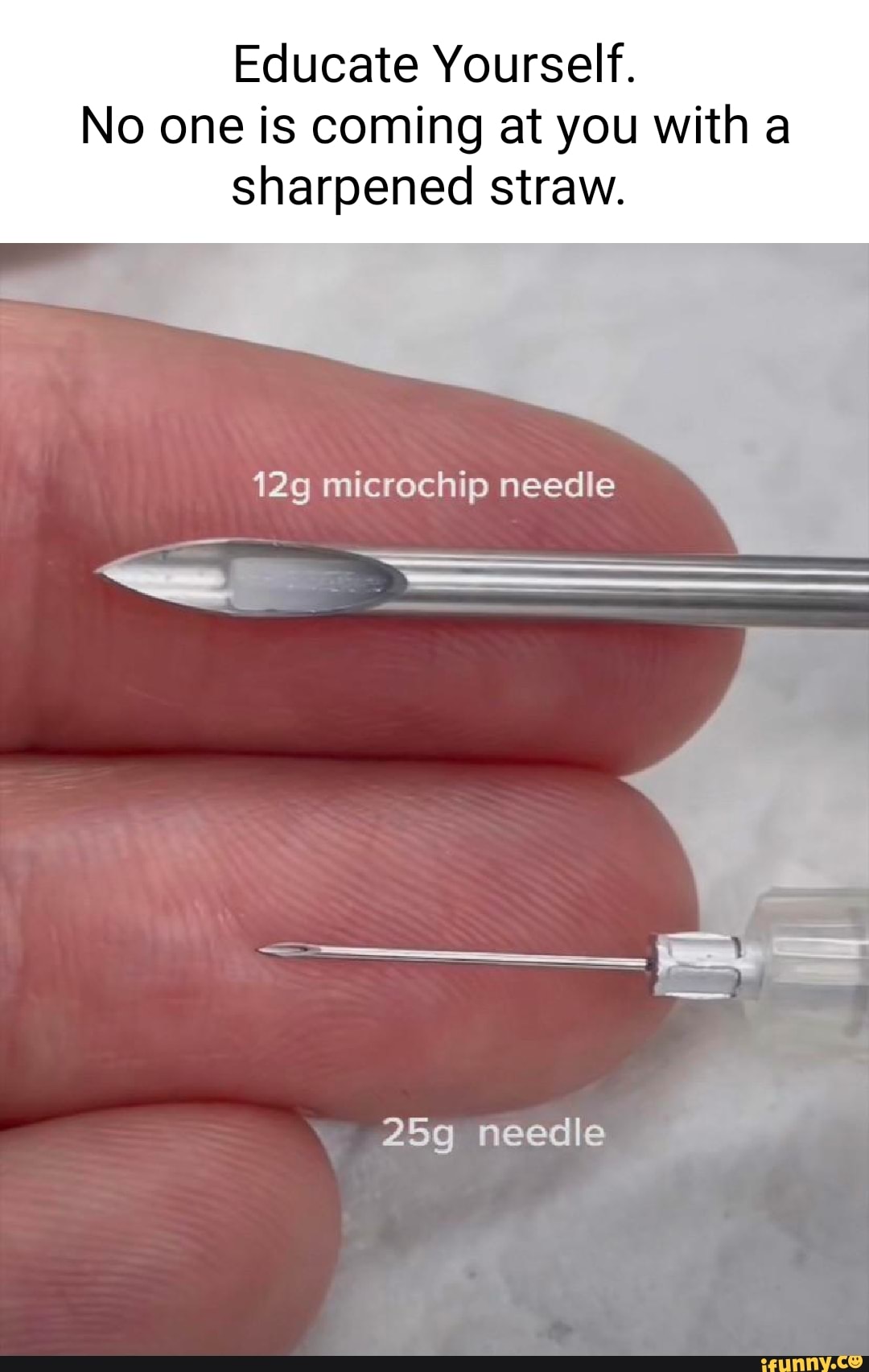 Микрочип в игле для вакцинации