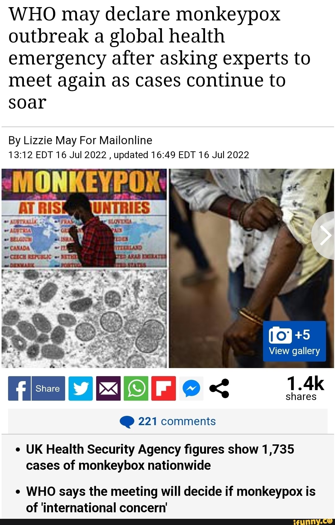 WHO may declare monkeypox outbreak a global health emergency after(02)