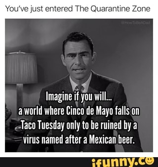 You've just entered The Quarantine Zone
4
Imagine if you will.
a world where Cinco de Mayo falls on
Taco Tuesday only to be ruined by a
virus named after a Mexican beer.