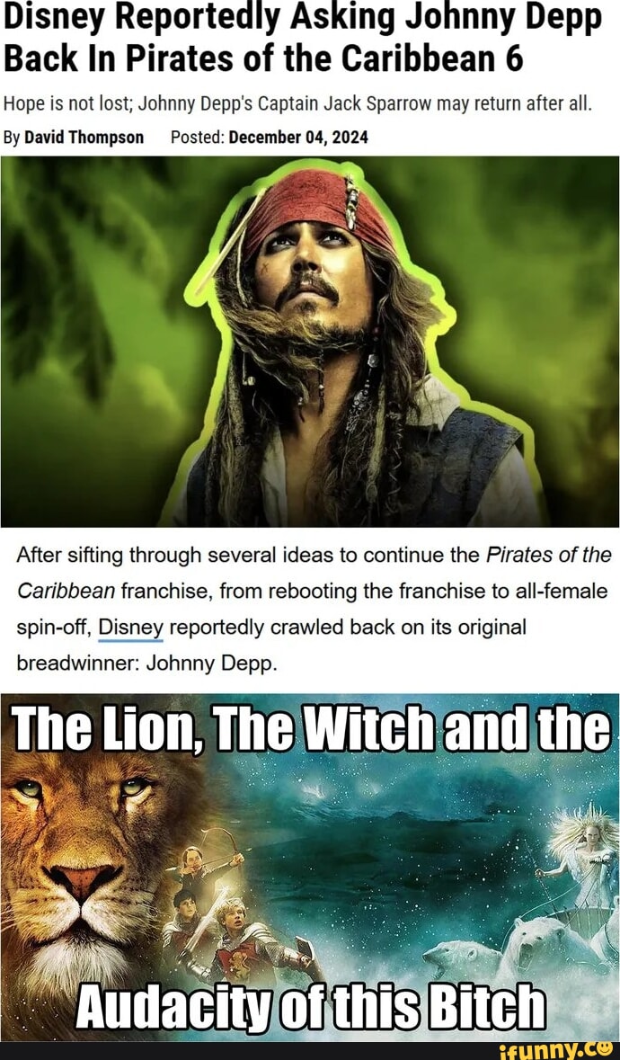 Disney Reportedly Asking Johnny Depp Back In Pirates of the Caribbean 6 ...