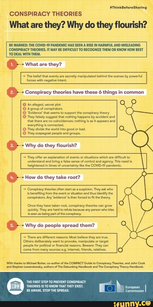 8ThinkBeforeSharing CONSPIRACY THEORIES What are they? Why do they