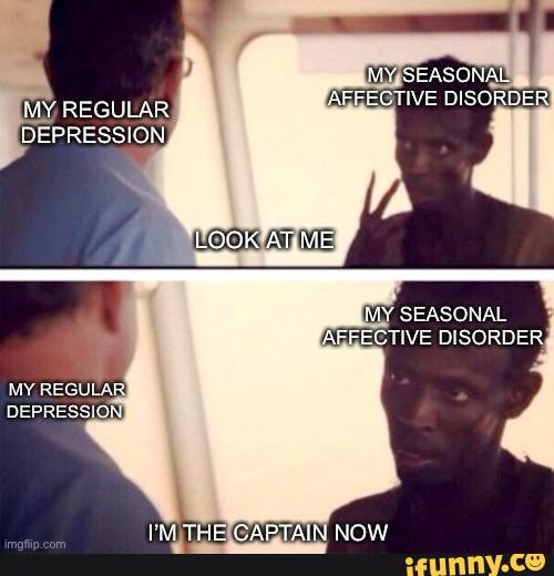 SEASONAL MY REGULAR AFFECTIVE DISORDER ME DEPRESSION IMY SEASONAL APFECTIVE DISORDER, MY REGULAR