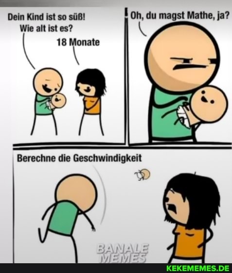 Dein Kind ist so süß!
Wie alt ist es?
18 Monate
Oh, du magst Mathe, ja?
Berechne die Geschwindigkeit