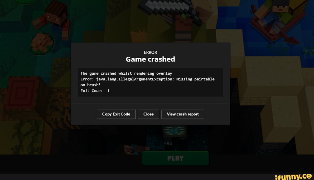 ERROR Game Crashed The Game Crashed Whilst Rendering Overlay Error ...