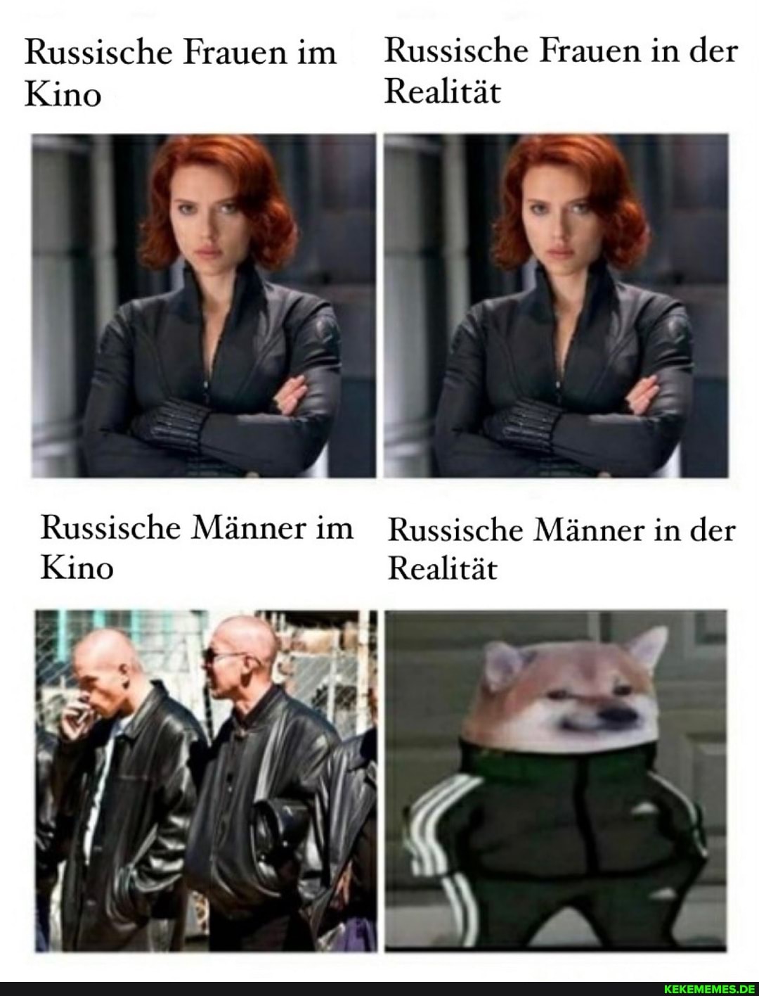 Russische Frauen im Russische Frauen in der
Kino Realität
Russische Männer im Russische Männer in der
Kino Realität
AN