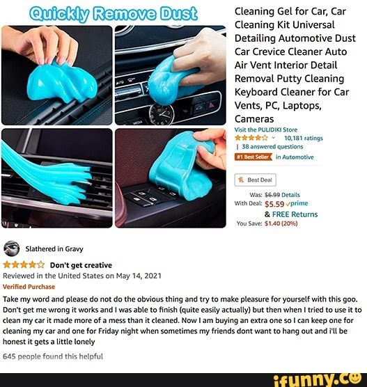 PULIDIKI Cleaning Gel for Car, Car Cleaning Kit Universal Detailing  Automotive Dust Car Crevice Cleaner Auto Air Vent Interior Detail Removal  Putty Cleaning Keyboard Cleaner for Car Vents, PC - pulidiki