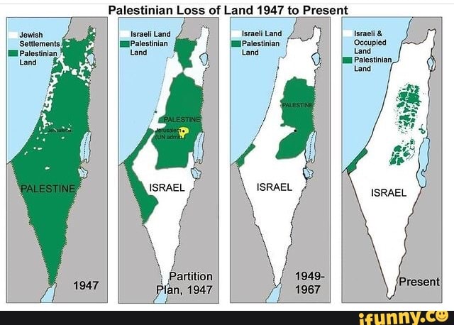 Palestinian Loss of Land 1947 to Present tsraetitand Israeli Land ...